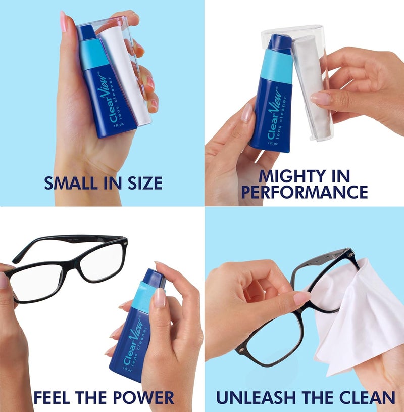 ClearView Portable Lens Cleaner Kit – Travel Size with Premium Cleaning Solution, Refillable Spray + Microfiber Cloth, Safe for All Lenses, Compact & On-the-Go - Image 2